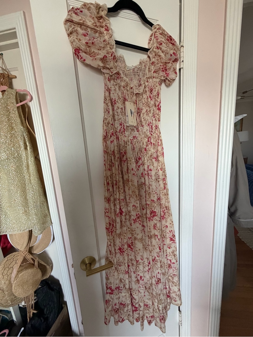 Doen Dress Stanza Lace-Trimmed Floral-Print Midi  small s - Picture 6 of 7